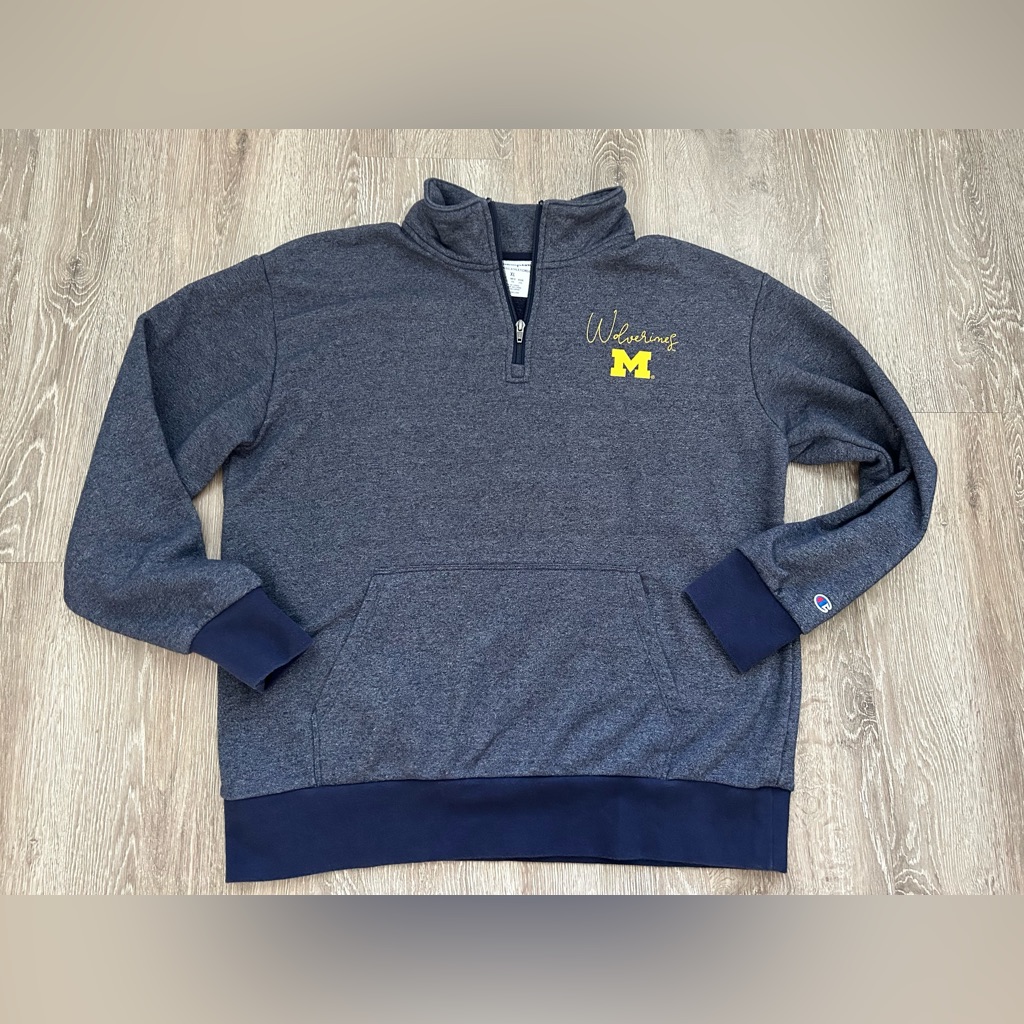 Champion Michigan State Wolverines Gray Men’s 1/4 Sweatshirt Xl